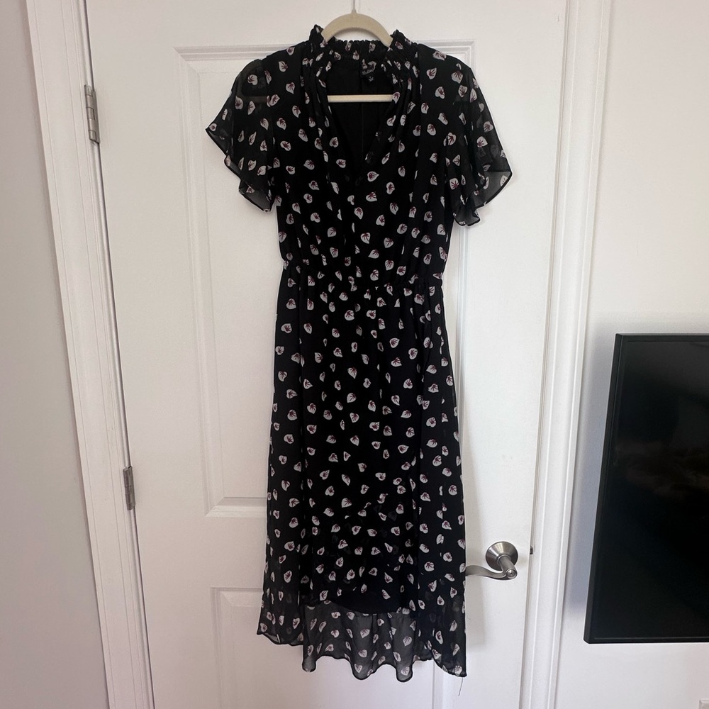 Madewell Dress Womens Sheer
Black Ruffled Neck